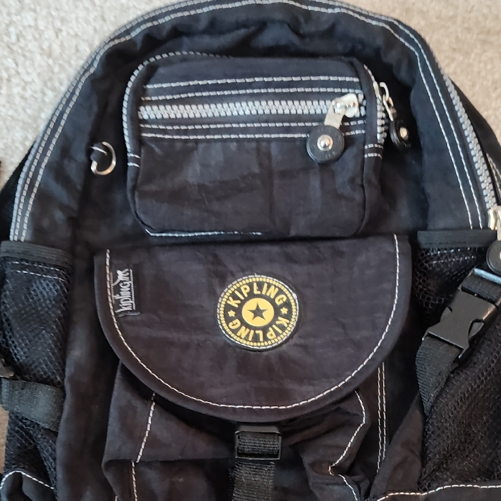 Kipling Black Backpack With Logo Patch - image 4